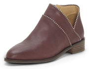 Lucky Brand Perrma Raisin Curved Topline Pinpoint Studed Moto Edge Bootie (6.5)