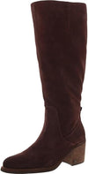 Sam Edelman Soyer Cafe Noir Wide Calf Block Heeled Knee High Western Boots