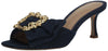 Sam Edelman Pietra Hudson Navy Fashion Slip On Open Toe Dress Mid Heeled Sandals