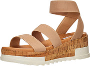 Steve Madden Bandi Blush Cork-Wrapped Textile Ankle Strap Platform Wedge Sandal