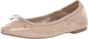 Sam Edelman Felicia Chai Latte Slip On Round Toe Bow Detailed Wide Ballet Flats