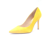 Sam Edelman Hazel Pear Suede Stiletto Dress Shoes Pointed Toe Pump (Pear, 9.5)
