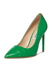 Steve Madden Vala Green Croco Fashion Magazine Pointed Toe Stiletto Dress Pumps