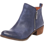 Lucky Brand Basel Low Cut Almond-Toe Stacked Heel Fahsion Ankle Booties INDIGO