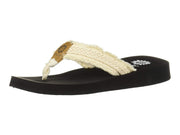 Yellow Box Fianni Flat Slip On Slide Thong Sandal Cream