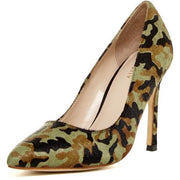 Cecelia New York Dianne Camouflage Fashion Stiletto Pony Hair Dress Pumps