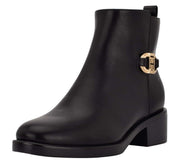 Tommy Hilfiger Imiera Black Round Toe Pull On Zip Closure Fashion Ankle Boots