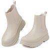 Women's Short Rain Boots Waterproof Slip On Fashion Ankle Chelsea Booties 9