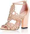 Klub Nico MADRID Heeled Sandals Nude Open Toe Lasercut High Heel Dress Sandals