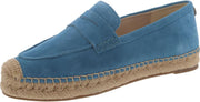 Sam Edelman Kai Canary Blue Slip On Rounded Toe Cork Detailed Espadrille Loafers