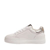 Sam Edelman Wess White Leather Lace Up Rounded Toe Fur Detailed Low Top Sneakers