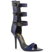 Lust For Life TRIBE HUE BLUE LEATHER TRIPLE BUCKLE SINGLE SOLE MIC CALF SANDAL