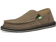 Sanuk Men's Vagabond Sidewalk Surfers Slip On Rounded Toe Loafers BROWN