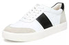Sam Edelman Enna White/Black Leather Lace Up Rounded Toe Low Top Sneakers