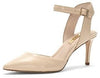 Louise Et Cie KOTA Ankle Strap Pointed-Toe Pumps CREME FRAICHE Nude Pumps