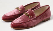 Sam Edelman Loraine Raspberry Mauve Almond Toe Slip On Classic Vamp Loafer Shoes