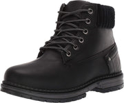 Dirty Laundry Alpine Black Vegan Leather Lace Up Lug Sole Combat Sweater Booties (7)