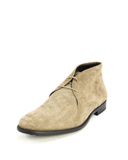 Tod's Men's Polacco Tortora Medio Suede Lace Up Leather Elegant Ankle Boots