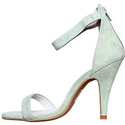 Jeffrey Campbell Burke Mint Green Suede Ankle Strap Sandal Two Piece Pump Heels