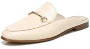 Sam Edelman Linnie Eggshell Chain Embellished Slip On Almond Toe Flat Mules