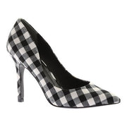 Charles David Maxx Black White Pointed Toe Dress Plaid Pump