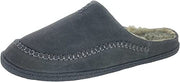 Clarks Stylish Baseball Stiching Grey Plush Sherpa Lined Rounded Toe Suede Clogs