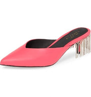 Cecelia New York Dorian Neon Pink Slip On Dress Pointed Toe Womens Sandals