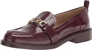 Sam Edelman Christy Syrah Rounded Toe Block Heel Slip On Leather Dress Loafers