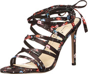 Jessica Simpson Jexilla Black Multi Stiletto Heeled Tie-up High Strappy Sandals