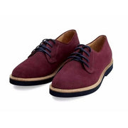 Soul 36 Gracie 69 Burgundy Suede Lace Up Oxfords Lace Up Color Sole Fashion Dress Shoes