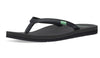 Sanuk Yoga Joy Black Slip On Lightweight Cushioned Flip Flop Sandals
