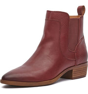 Lucky Brand Tocito Almond Toe Andorra Tan Chelsea Pull On Leather Casual Booties