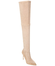 Pour La Victoire Women's Cassie Over Knee Boot Sandstone Thigh High Pointy Boots