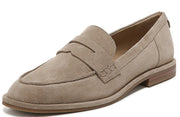 Sam Edelman Beatrice Brown Sand Suede Career Slip On Flat Penny Dress Loafers