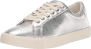 Sam Edelman Ethyl Silver Fashion Leather Lace-Up Rounded Toe Casual Sneakers