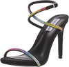 Steve Madden Festive Rainbow Multi Rhinestone Heeled Dress Ankle Strap Sandals