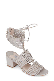 Ashley Cole Inis Clay Grey Leather Strappy Goddess Sandal