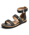 Jane and the Shoe JENNA Sandal Black Leather open Toe Platform