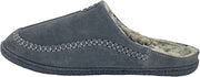 Clarks Grey Suede Baseball Stitch Rounded Toe Sherpa Lining Slip On Slippers