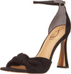Sam Edelman Lucia Black Spool Heel Ankle Strap Squared Open Toe Heeled Sandals