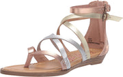 Blowfish Malibu Kids Bungalow-K Silver/Rose Gold Fashion Straps Open Toe Sandals