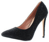 Lauren Lorraine Samantha Black Sparkle Crystalized Dress Fashion Stiletto Pumps