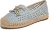 Sam Edelman Khiara Light Robin Egg Blue Cap Toe Espadrille Woven Flat Loafers