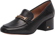 Sam Edelman Flo Black Squared Toe Block Heel Slip On Classic Fashion Loafers