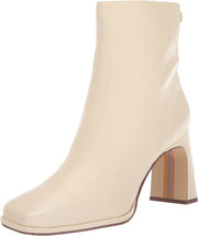 Sam Edelman Irie Modern Ivory Squared Toe Block Heeled Fashion Ankle Booties