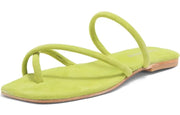 Jeffrey Campbell Rania Green Suede Slip On Flip Flop Open Toe Strappy s