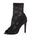 Charles David Imaginary Black Cushioned Footbed Pull On 100% Textile Bootie Pump