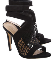 Schutz Cizzle Heel Sandals Black Open Toe HIgh Heel Pumps