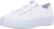 Keds Triple Kick Canvas Fashion Sneaker White Platform Lace Up Tennis Shoes