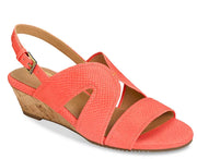 Aerosoles Women's Appreciate Coral Snake Low Wedge Sandal